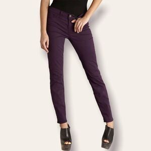 𝅺J Brand Womens Skinny Leg Jeans Aubergine Size 24 Purple Stretch Low Rise